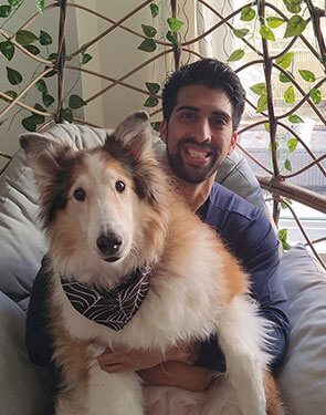 Dr. Vivek with Collie