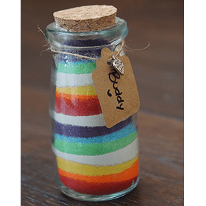 Keepsake sand art urn - rainbow