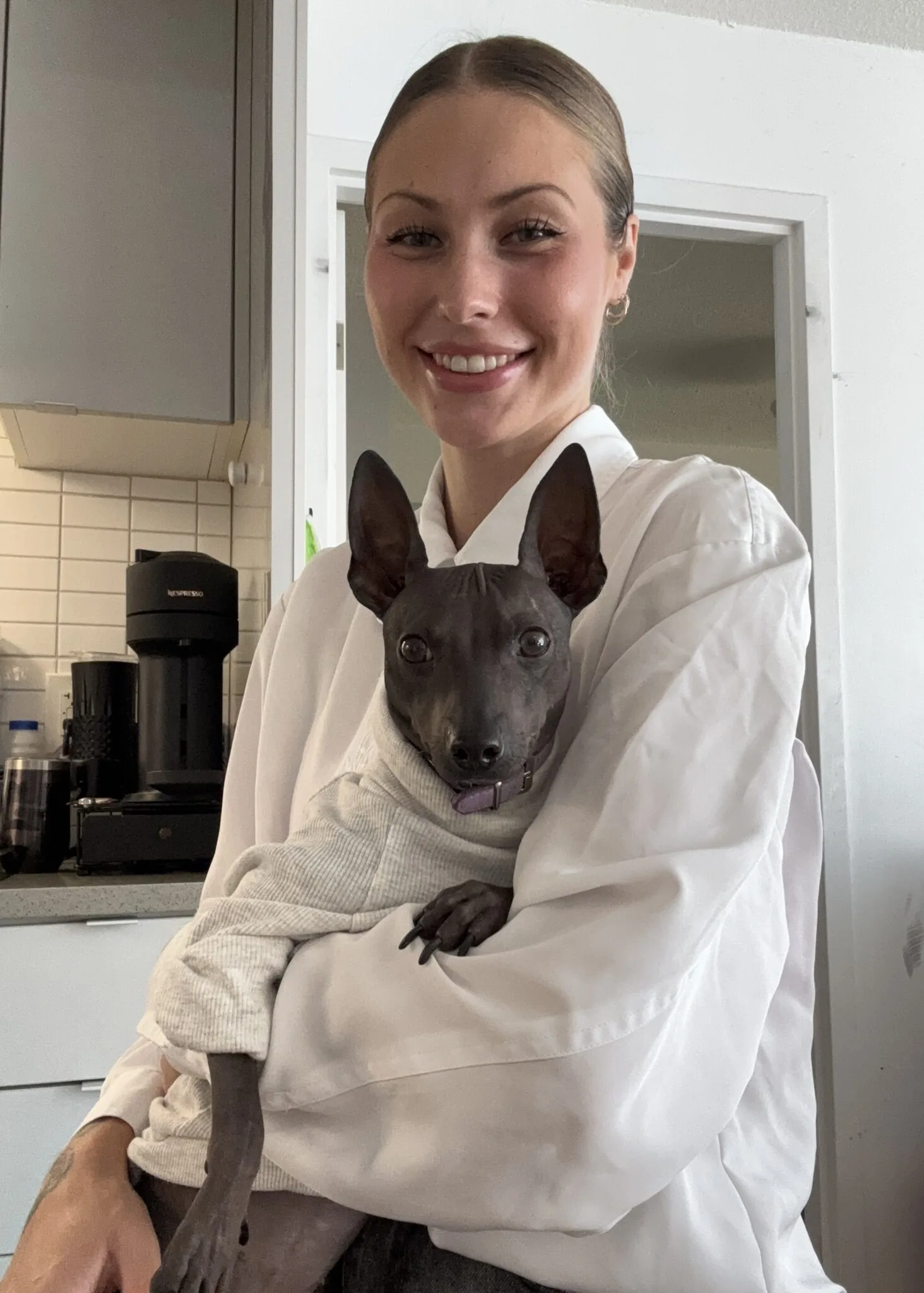 aftercare associate gabrielle with a puppy